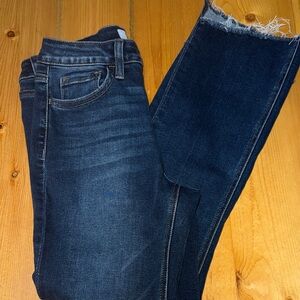 Vervet Dark Blue Frayed Hem Women Jeans size 25